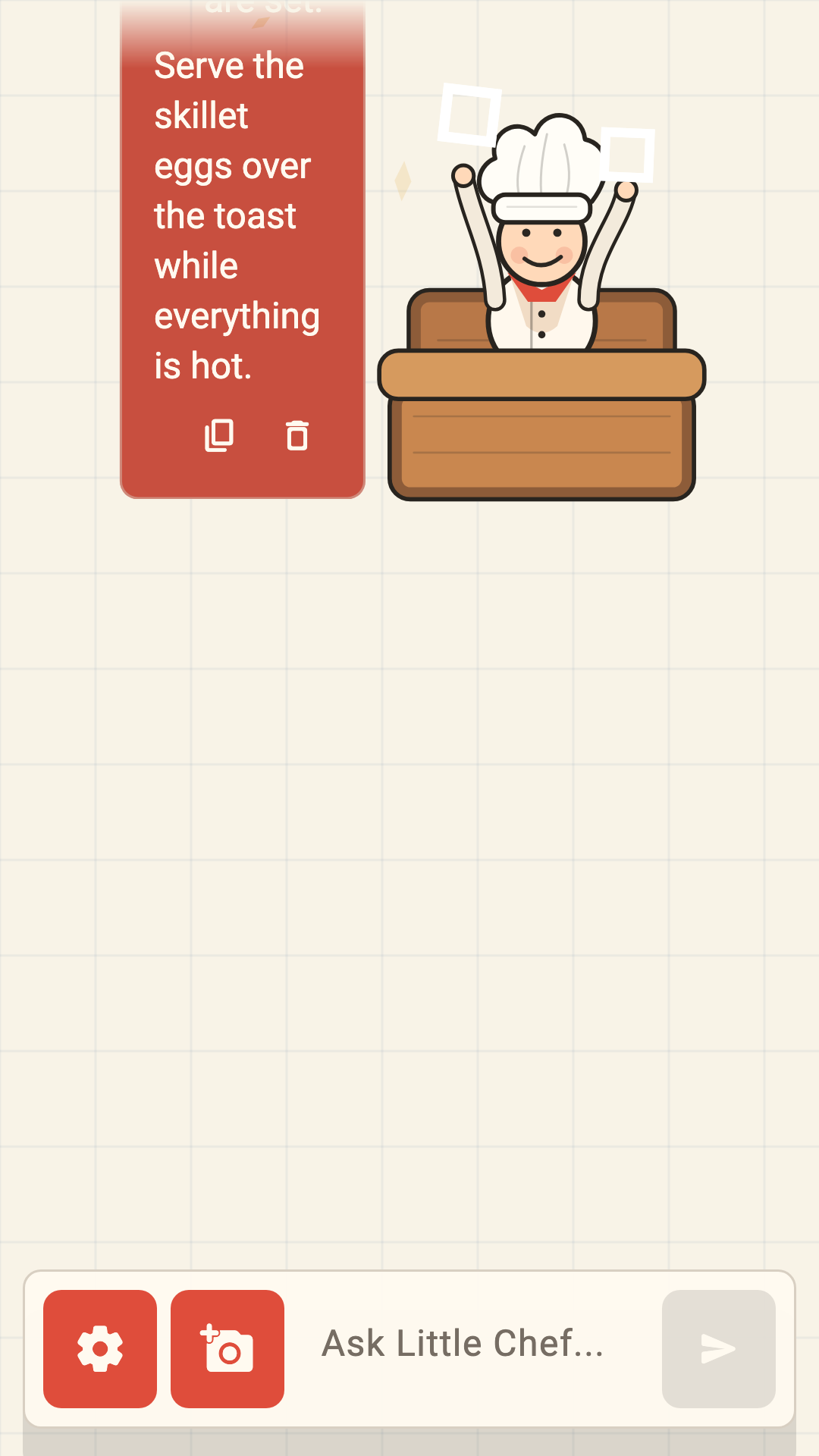 An on-device cooking chat